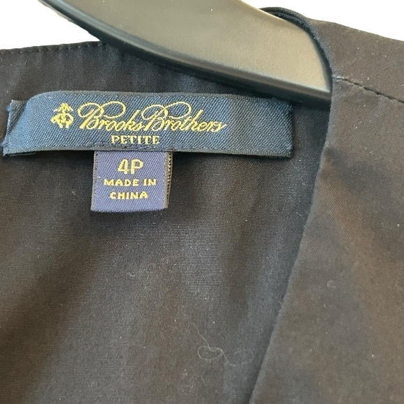 Brooks Brothers Black cinched waist dress 4 petite 🖤 old money, structured - Picture 6 of 11